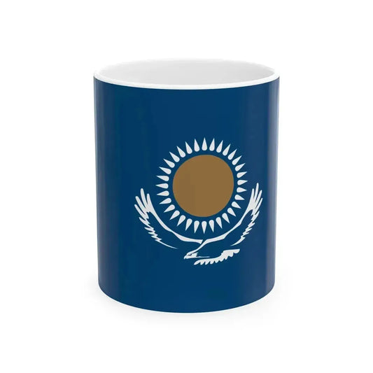 Flag of Kazakhstan WFB - RGB variant (Kazakhstan) White Coffee Mug 11oz - Go Mug Yourself
