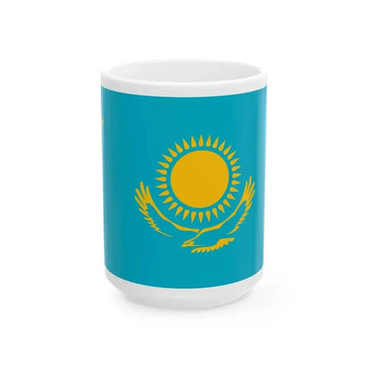 Flag of Kazakstan Republican Guard (Kazakhstan) White Coffee Mug 15oz - Go Mug Yourself