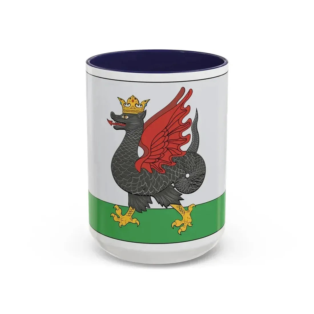Flag of Kazan Russia - Accent Coffee Mug 15oz Navy - Go Mug Yourself