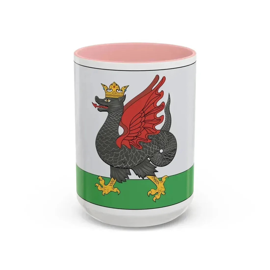 Flag of Kazan Russia - Accent Coffee Mug 15oz Pink - Go Mug Yourself