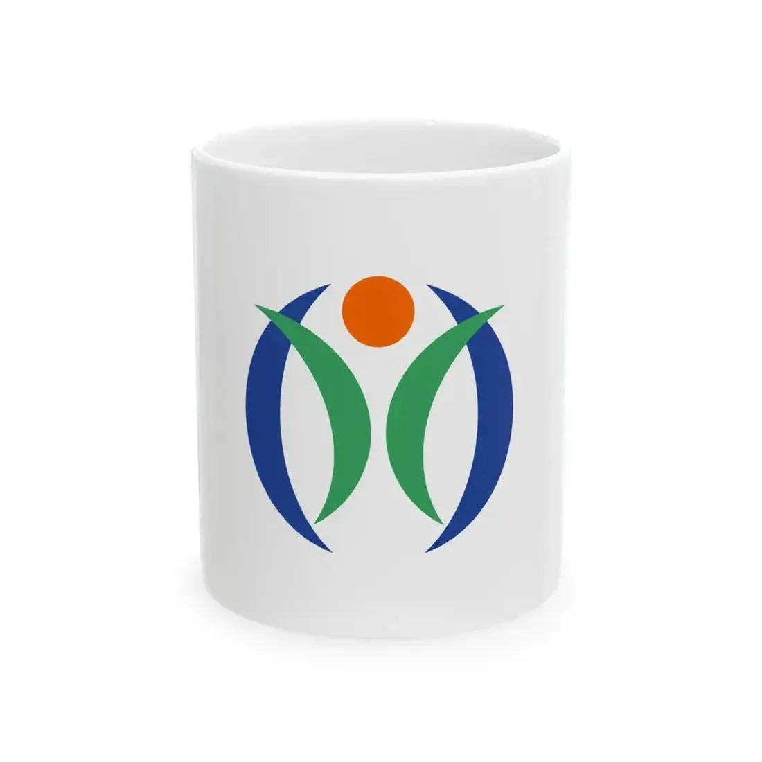 Flag of Kazo Saitama (Japan) White Coffee Mug 11oz - Go Mug Yourself