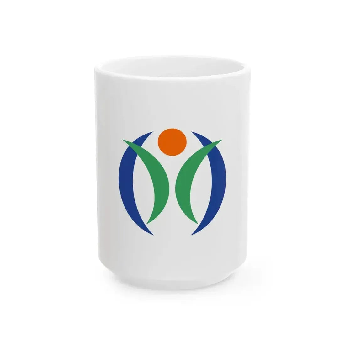 Flag of Kazo Saitama (Japan) White Coffee Mug 15oz - Go Mug Yourself