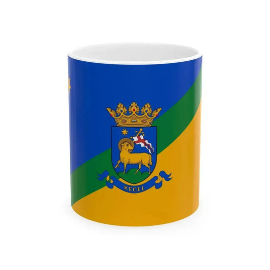 Flag of Kecel (Hungary) White Coffee Mug 11oz - Go Mug Yourself