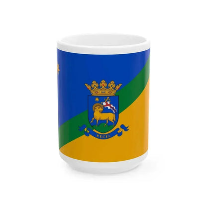 Flag of Kecel (Hungary) White Coffee Mug 15oz - Go Mug Yourself
