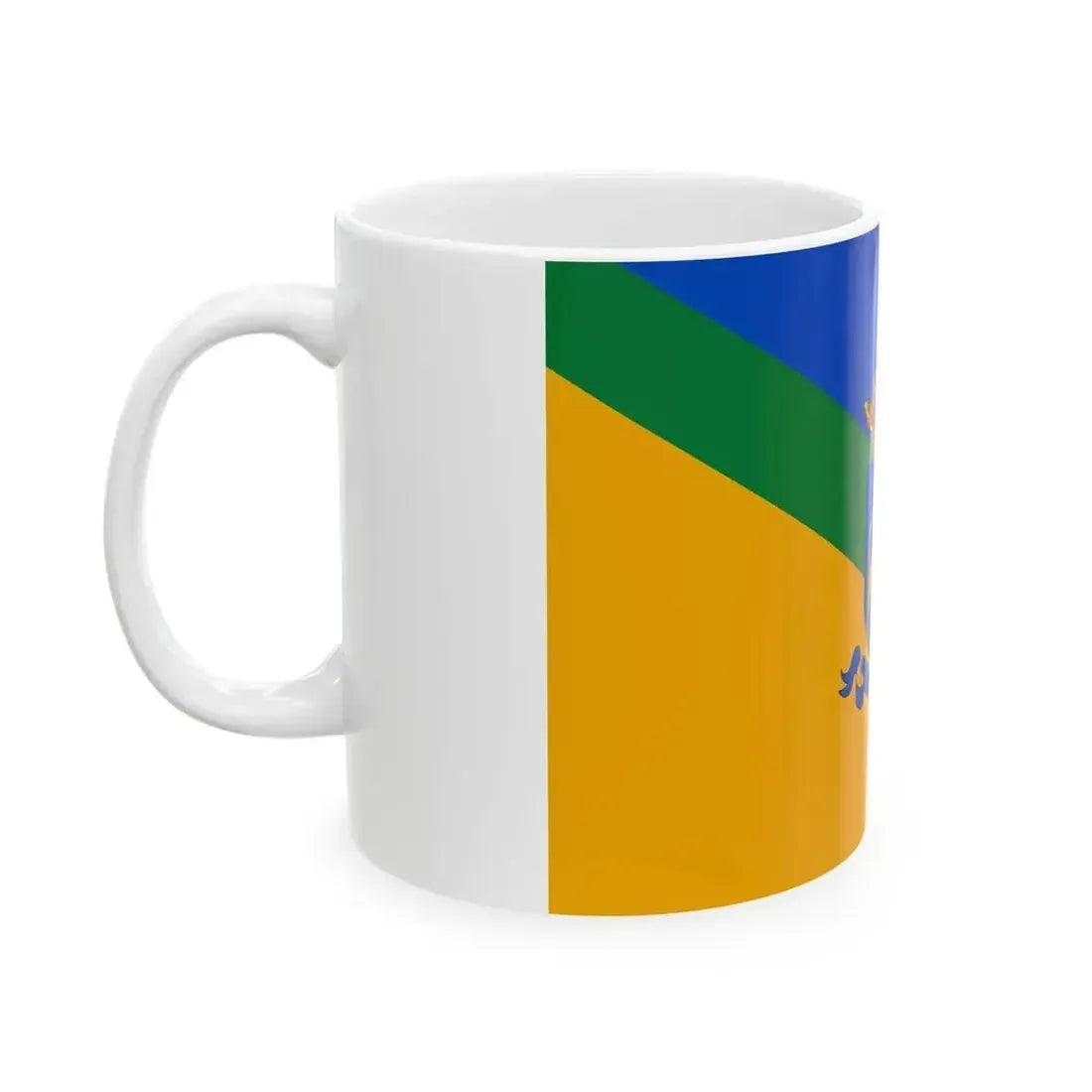 Flag of Kecel reverse (Hungary) White Coffee Mug - Go Mug Yourself