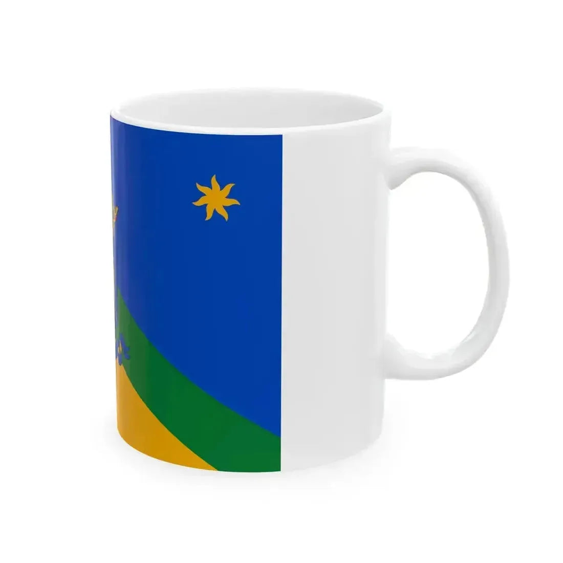 Flag of Kecel reverse (Hungary) White Coffee Mug - Go Mug Yourself
