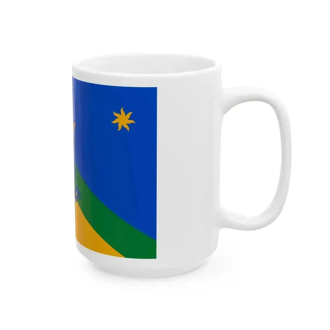 Flag of Kecel reverse (Hungary) White Coffee Mug - Go Mug Yourself