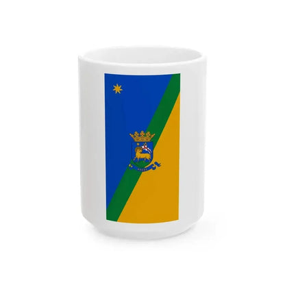 Flag of Kecel vertical (Hungary) White Coffee Mug 15oz - Go Mug Yourself