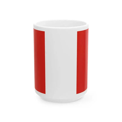Flag of Kecskemet 1941 (Hungary) White Coffee Mug 15oz - Go Mug Yourself