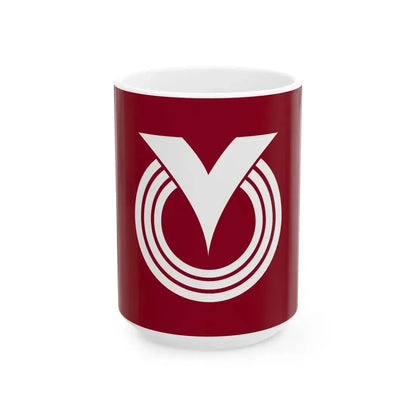 Flag of Keisen Fukuoka (Japan) White Coffee Mug 15oz - Go Mug Yourself