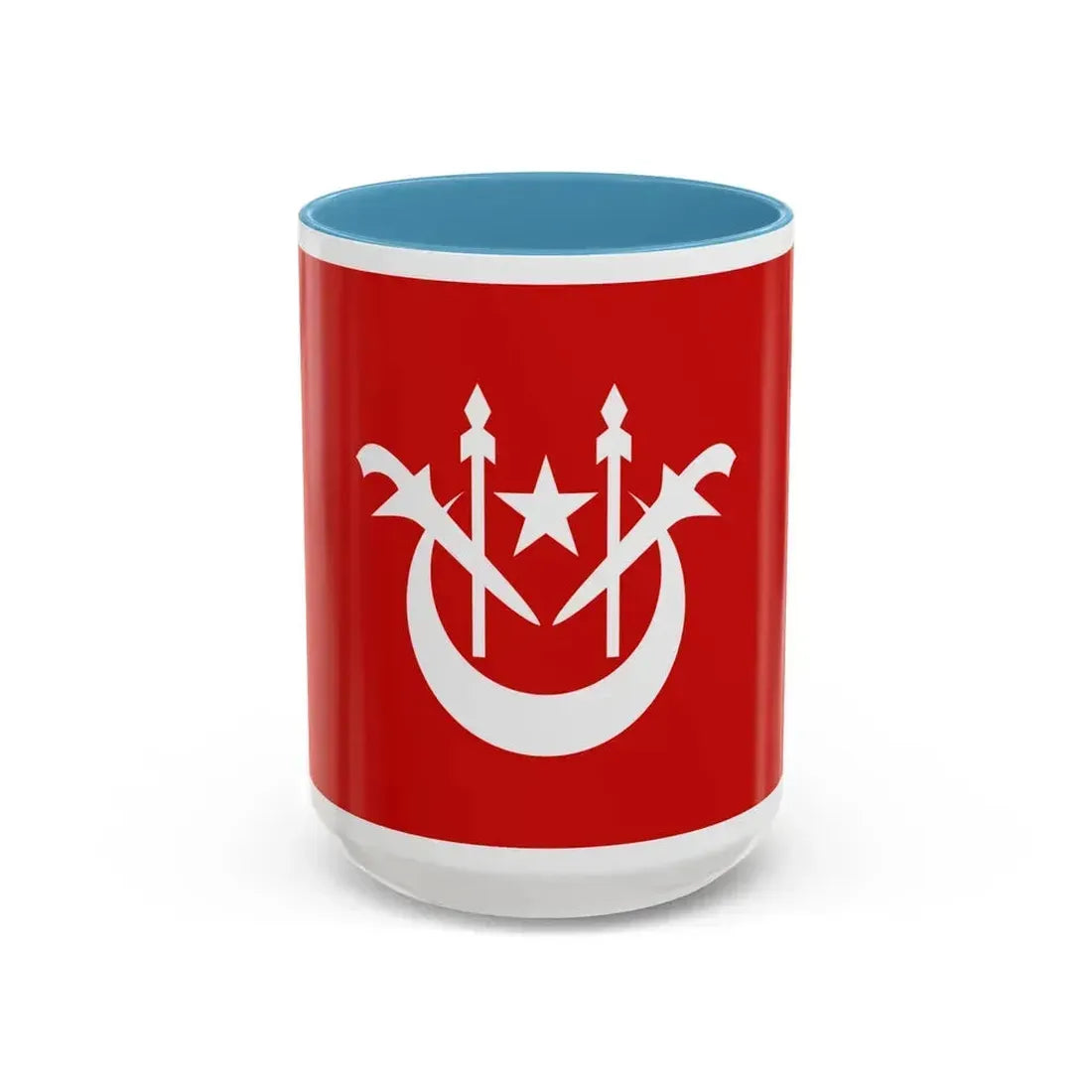 Flag of Kelantan Malaysia - Accent Coffee Mug 15oz Light Blue - Go Mug Yourself