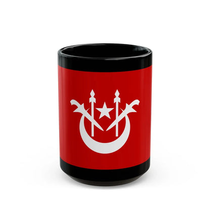 Flag of Kelantan Malaysia - Black Coffee Mug-15oz-Go Mug Yourself