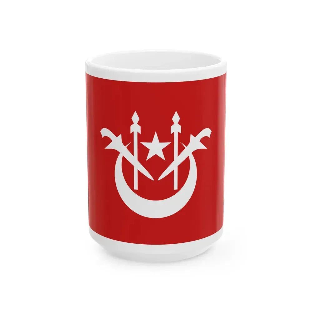 Flag of Kelantan Malaysia - White Coffee Mug 15oz - Go Mug Yourself