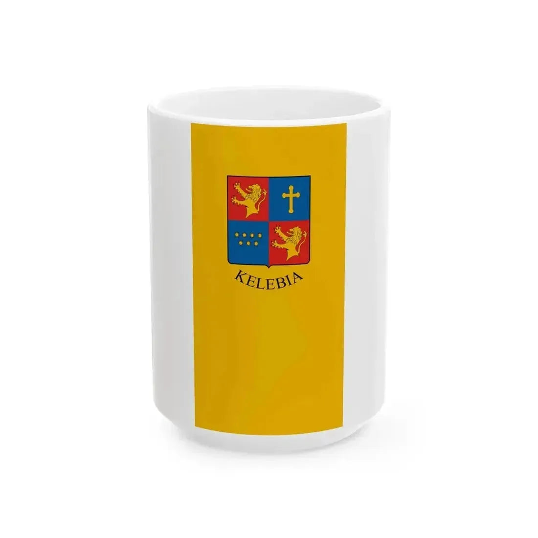 Flag of Kelebia vertical (Hungary) White Coffee Mug 15oz - Go Mug Yourself
