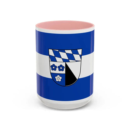 Flag of Kelheim Germany - Accent Coffee Mug 15oz Pink - Go Mug Yourself