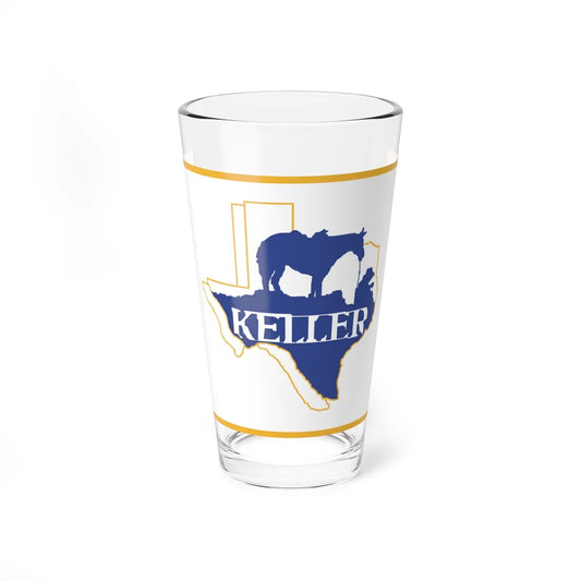 Flag of Keller Texas (United States) Pint Glass 16oz 16oz - Go Mug Yourself