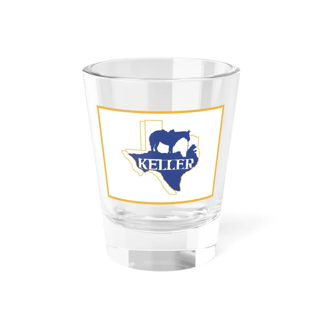 Flag of Keller Texas (United States) Shot Glass 1.5oz 1.5oz - Go Mug Yourself
