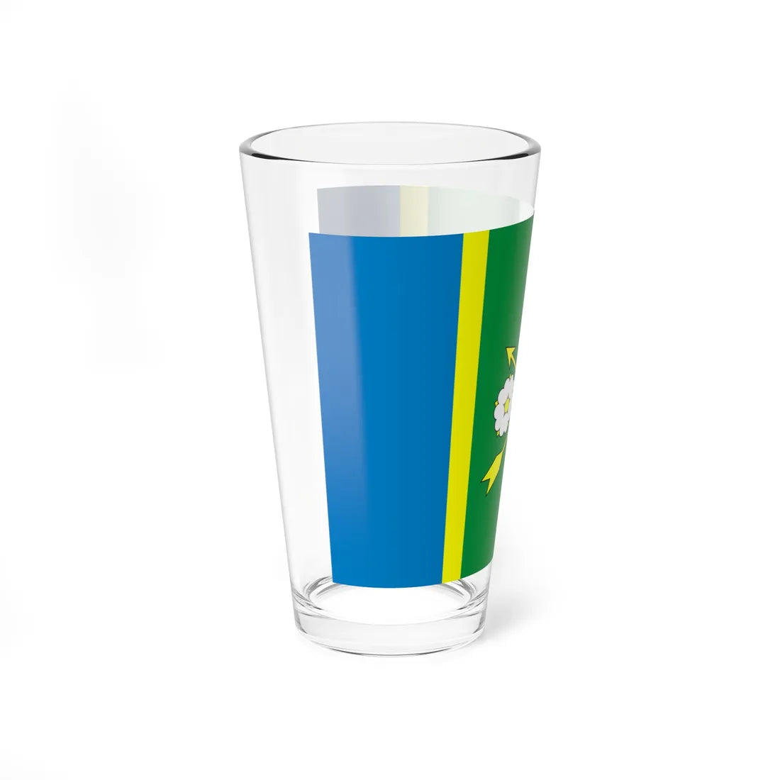 Flag of Kelmentsi raion (Ukraine) Pint Glass 16oz - Go Mug Yourself