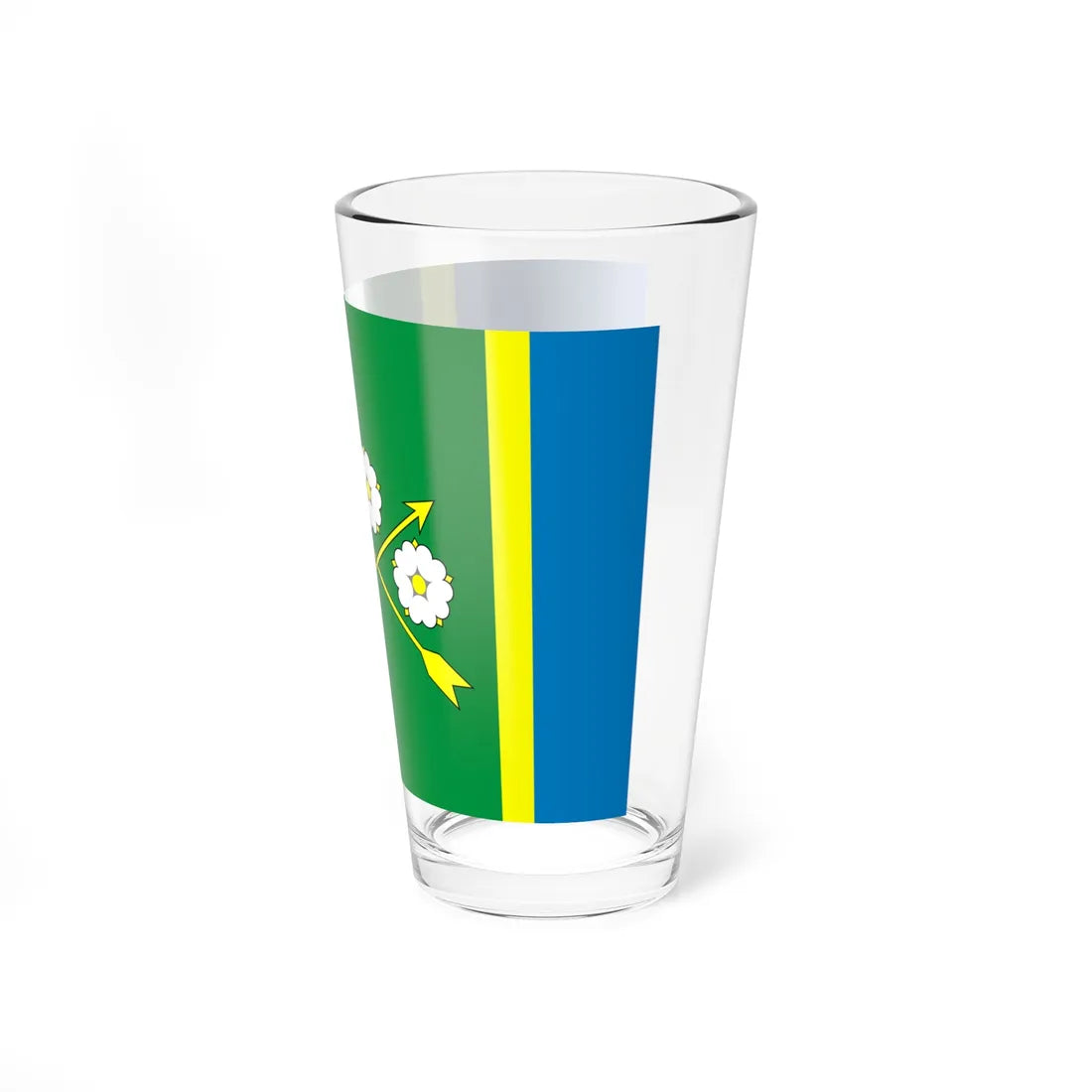 Flag of Kelmentsi raion (Ukraine) Pint Glass 16oz - Go Mug Yourself