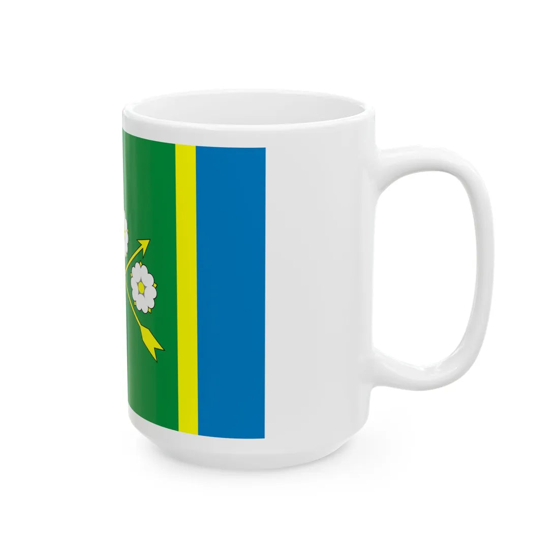 Flag of Kelmentsi raion (Ukraine) White Coffee Mug - Go Mug Yourself