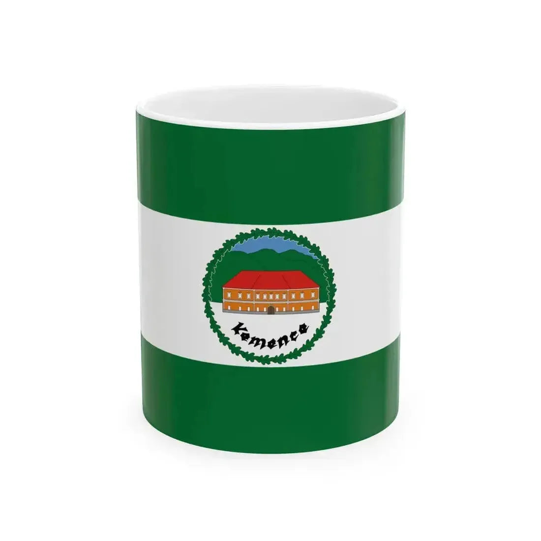 Flag of Kemence (Hungary) White Coffee Mug 11oz - Go Mug Yourself