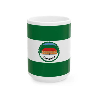 Flag of Kemence (Hungary) White Coffee Mug 15oz - Go Mug Yourself
