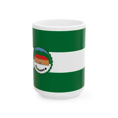 Flag of Kemence variant (Hungary) White Coffee Mug 15oz - Go Mug Yourself