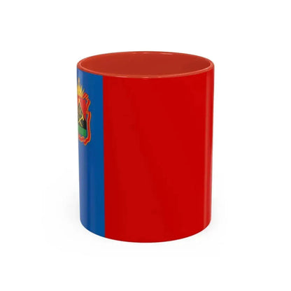 Flag of Kemerovo Oblast Russia - Accent Coffee Mug 11oz Red - Go Mug Yourself