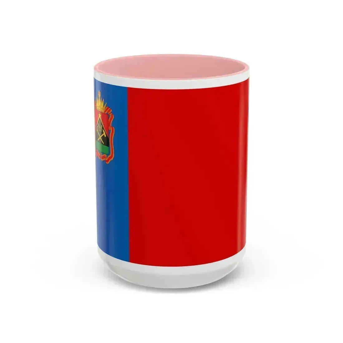 Flag of Kemerovo Oblast Russia - Accent Coffee Mug 15oz Pink - Go Mug Yourself