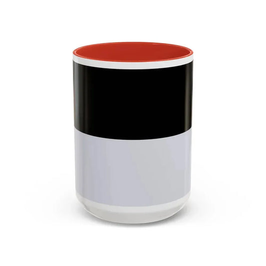Flag of Kempten Germany - Accent Coffee Mug 15oz Red - Go Mug Yourself