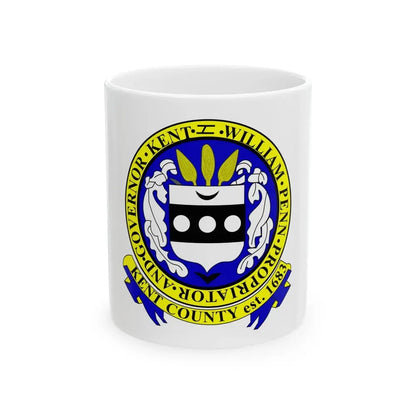 Flag of Kent County Delaware (United States) White Coffee Mug 11oz - Go Mug Yourself