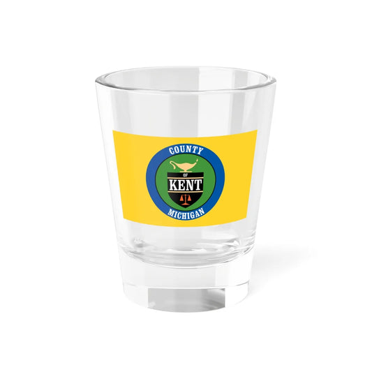 Flag of Kent County Michigan (United States) Shot Glass 1.5oz 1.5oz - Go Mug Yourself