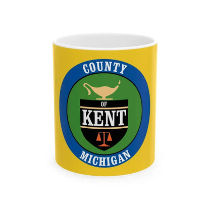 Flag of Kent County Michigan (United States) White Coffee Mug 11oz - Go Mug Yourself