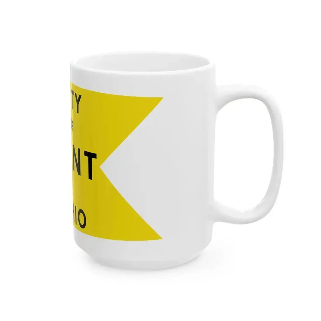 Flag of Kent Ohio 1975-2023 (United States) White Coffee Mug - Go Mug Yourself
