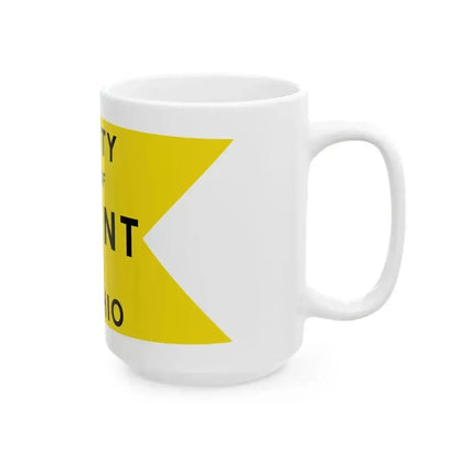 Flag of Kent Ohio 1975-2023 (United States) White Coffee Mug - Go Mug Yourself