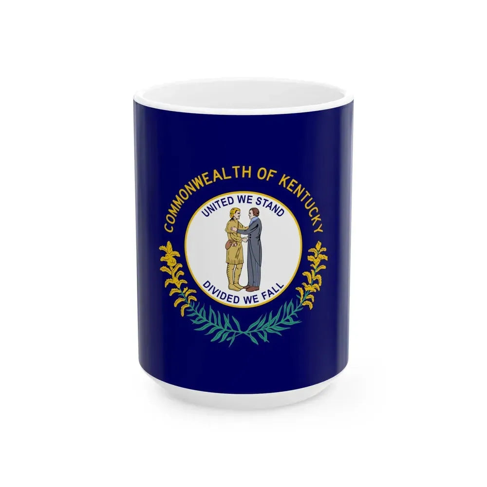 Flag of Kentucky (United States) White Coffee Mug 15oz - Go Mug Yourself