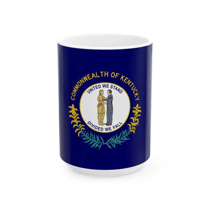 Flag of Kentucky (United States) White Coffee Mug 15oz - Go Mug Yourself