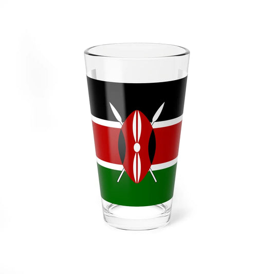 Flag of Kenya (Kenya) Pint Glass 16oz 16oz - Go Mug Yourself