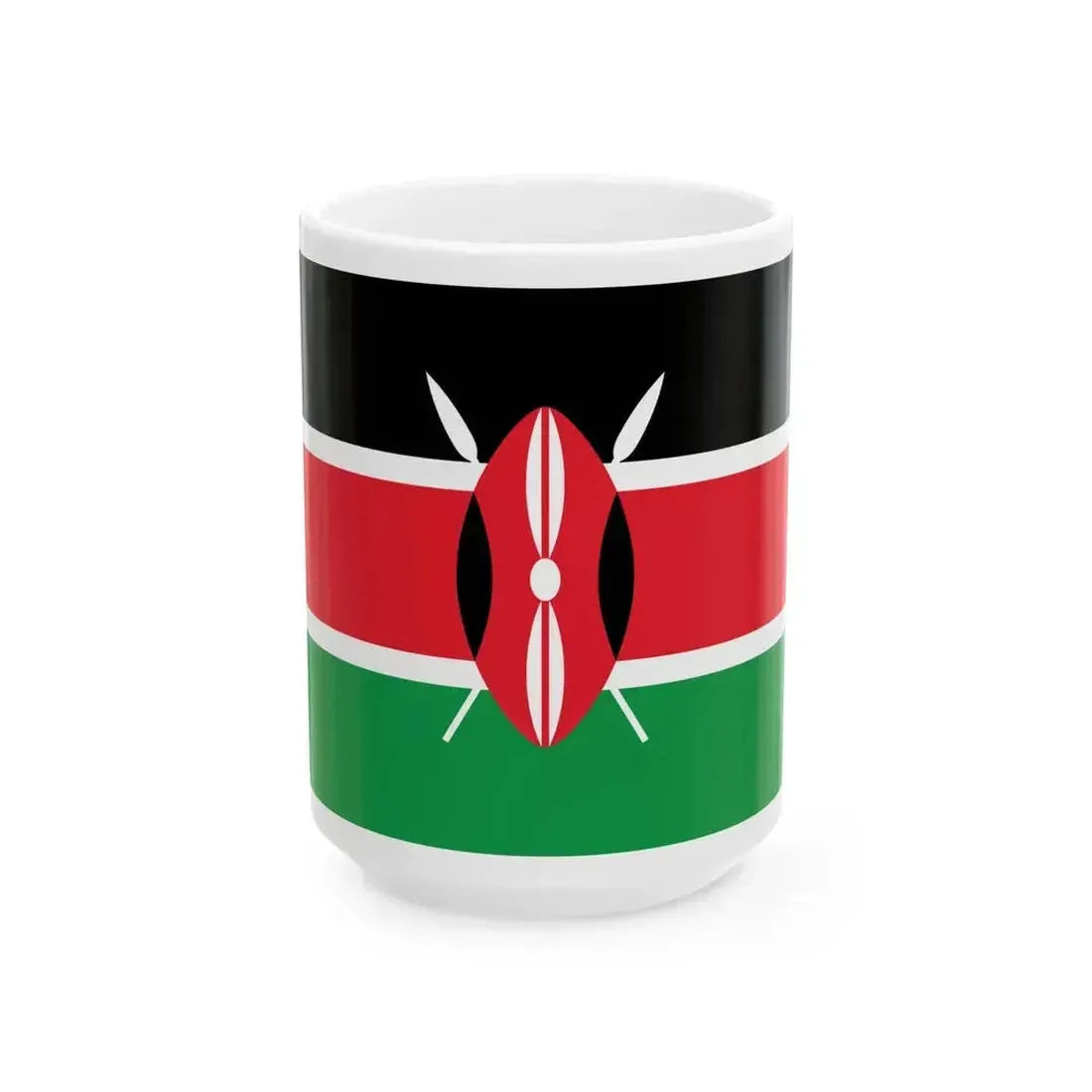 Flag of Kenya WFB 2009 (Kenya) White Coffee Mug 15oz - Go Mug Yourself