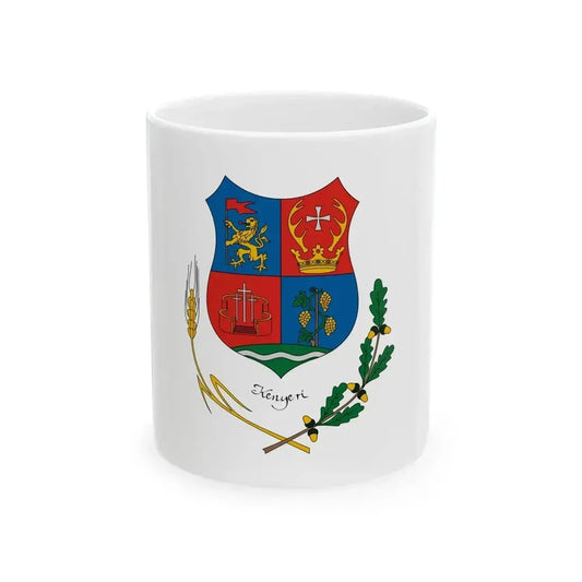 Flag of Kenyeri (Hungary) White Coffee Mug 11oz - Go Mug Yourself