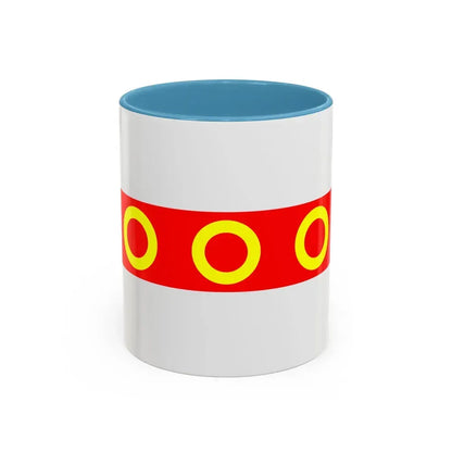 Flag of Kercem Malta - Accent Coffee Mug 11oz Light Blue - Go Mug Yourself