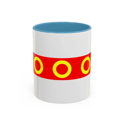 Flag of Kercem Malta - Accent Coffee Mug 11oz Light Blue - Go Mug Yourself