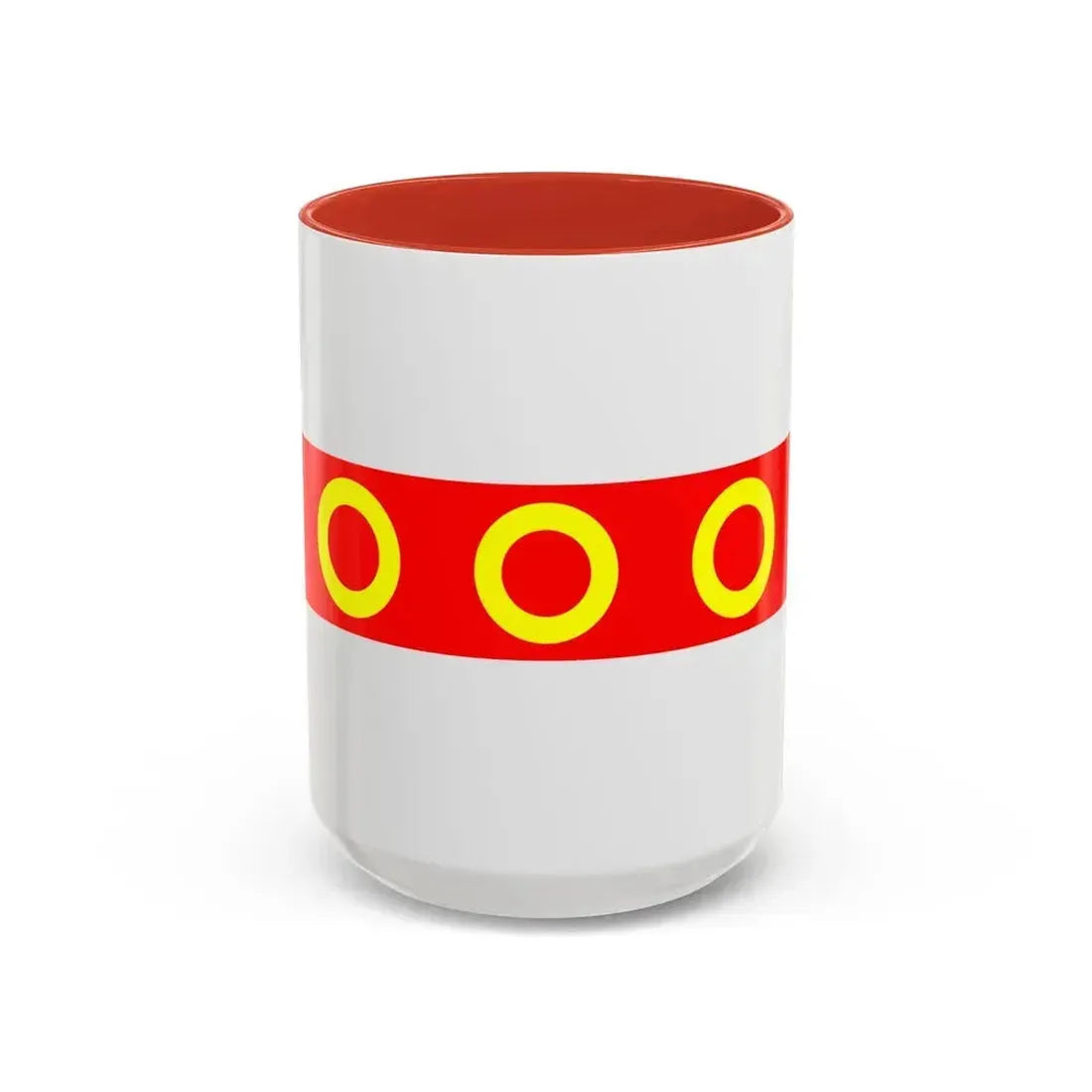 Flag of Kercem Malta - Accent Coffee Mug 15oz Red - Go Mug Yourself