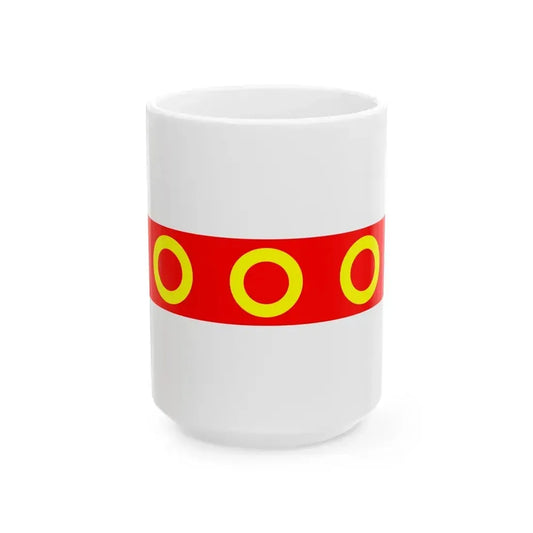 Flag of Kercem Malta - White Coffee Mug 15oz - Go Mug Yourself