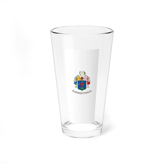 Flag of Kerekegyhaza vertical (Hungary) Pint Glass 16oz 16oz - Go Mug Yourself