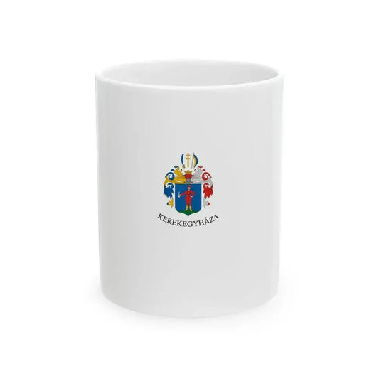 Flag of Kerekegyhaza vertical (Hungary) White Coffee Mug 11oz - Go Mug Yourself