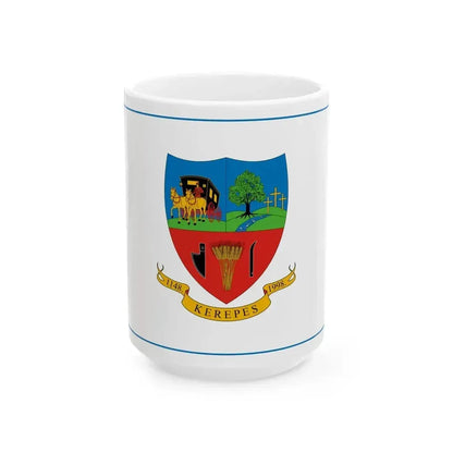 Flag of Kerepes (Hungary) White Coffee Mug 15oz - Go Mug Yourself