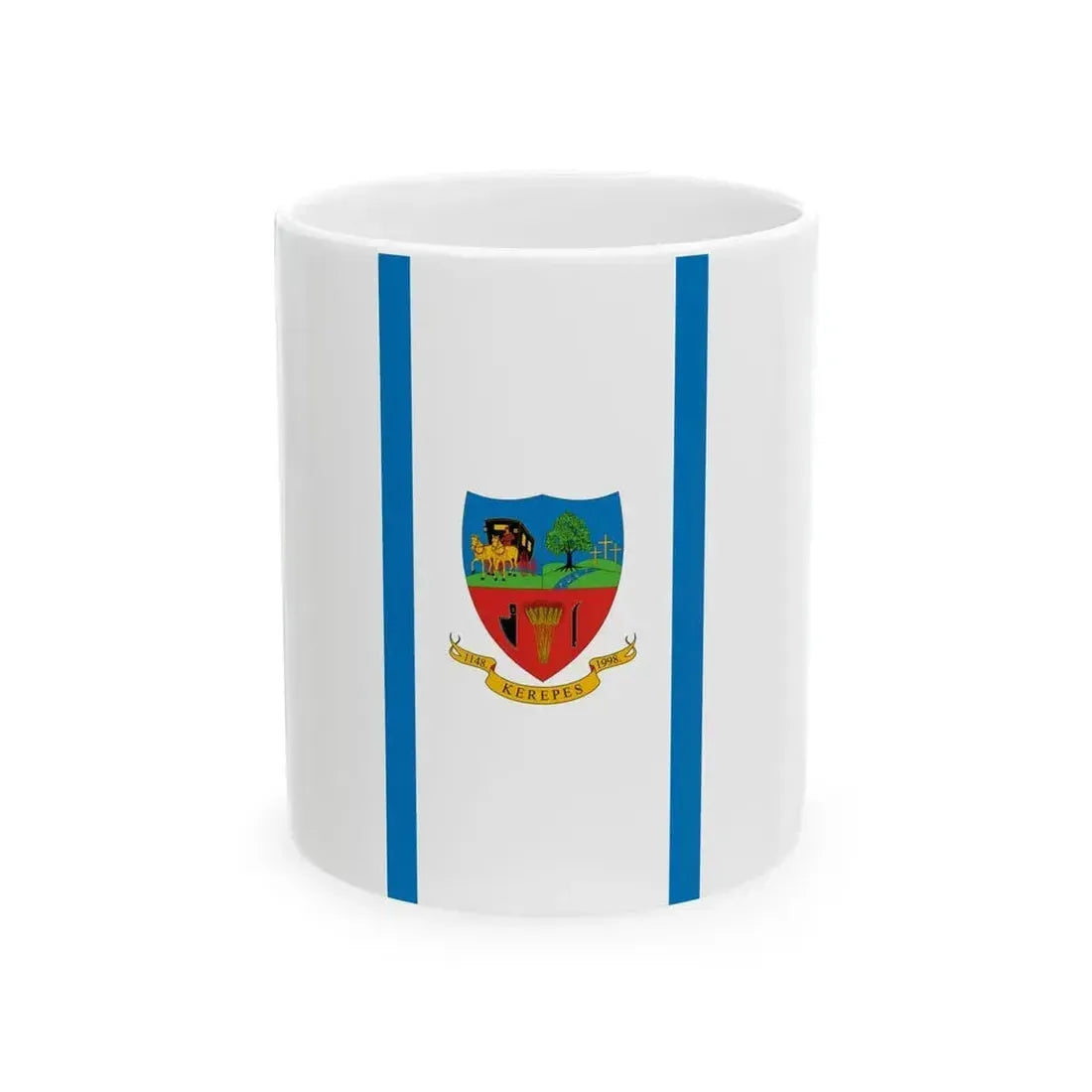 Flag of Kerepes vertical (Hungary) White Coffee Mug 11oz - Go Mug Yourself