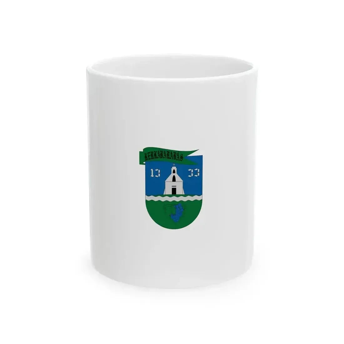 Flag of Kerkabarabas (Hungary) White Coffee Mug 11oz - Go Mug Yourself