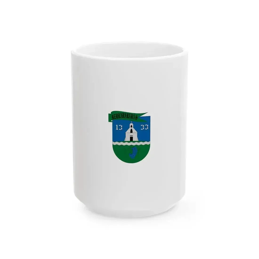 Flag of Kerkabarabas (Hungary) White Coffee Mug 15oz - Go Mug Yourself